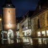 Hausmannsturm in Helmstedt bei Nacht.